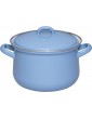 Riess 0607-128 Casserole Pot with Lid 18 cm 2.5 L Enamel Classic Edition Nature Blue Medium 1.41 kg 2.5 Litres 25.5 x 19.8 x 12.5 cm - B09YD83CGHK