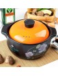 Round Casserole Stovetop Ceramic Stew Soup Hot Pot Rice Cooker with Lid,Stockpot Cookware for Multipurpose Use - B08XBGW8MSD