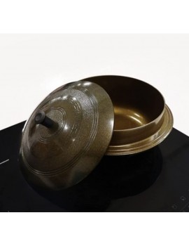 TULGIGS IH Induction Korean Ceramic Multi Use Traditional Iron Pot Rice Gamasot Ceramic Cauldron Made in Korea 9.4" 24cm - B09CKHZBJSE