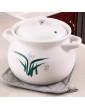 UWY Double Ear Casserole Ceramic Cookware Soup Pot Healthy Stew Pot Clay Pot Stockpot Earthenware,High Temperature Health Stew Pot Size : 3500ml - B08XB5TJ3XZ