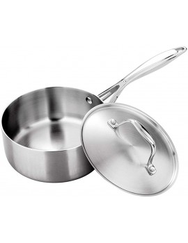 UWY Milk Pan,Stainless Steel Saucepan with Lid for Warming Milk,Cooking Porridge Noodles Size : 16cm - B08XBH78XKF