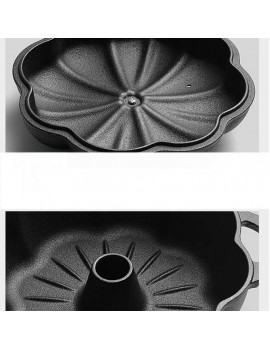 VSDEXR Ceramic Cooking Pot Pumpkin Shape Cast Iron Pot Roasted Sweet Potato Not-Stick Pot for BBQ Household Backing,Black,25 * 12cm - B09NDBPYW6X