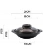 WSSSH Ceramic Black Casserole Clay Pot with Lid for Cooking Hot Pot Dolsot Bibimbap Soup Bean Pot Cooking Stewing Stockpot Kitchenware 400ml - B09PYD5ZTXX