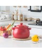 ZYYH Clay Pot Earthen Pot Cooker Cookware,ceramic Casserole With Lid,stove Pot Soup Hot Pot For Slow Cooking,ceramic Deep Stockpot Red 3.7quart - B08ZSP7LZYK