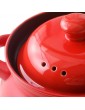 ZYYH Clay Pot Earthen Pot Cooker Cookware,ceramic Casserole With Lid,stove Pot Soup Hot Pot For Slow Cooking,ceramic Deep Stockpot Red 3.7quart - B08ZSP7LZYK