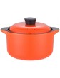 ZYYH Handmade Stockpot Clay Pot Earthen Pot Healthy Saucepan Onion Soup Crocks Soup Pot For Slow Cooking,ceramic Casserole Dish With Lid Red 2.64quart - B08ZS4TTD8E