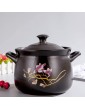 ZYYH Handmade Stockpot Clay Pot Earthen Pot Onion Soup Crocks Soup Pot,suitable For Induction Cooker,round Ceramic Casserole Dish With Lid Black 3.17quart - B08ZS5N132U