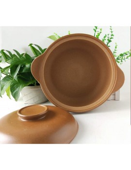 ZYYH Unglazed Ceramic Casserole With Lid,handmade Clay Pot Earthen Pot Onion Soup Crocks Stockpot For Slow Cooking A 3.17quart - B08ZRW3L1SZ