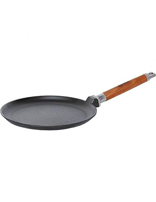 Cast Iron Crepes Pancake Skillet Frying Pan 24 cm Removable Wooden Handle Induction BIOL - B01CT2RPVIA