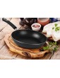 KICHLY Nonstick Frying Pan 28 cm Induction Compatible Scratch Resistant Body Heat Resistant Riveted Handle Egg Crepe Omelette Pan for Gas Electric & Induction Hob - B084Q43MRKA