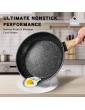 MICHELANGELO Frying Pan with Lid 28cm Non Stick Frying Pan 28cm with Bakelite Handle Frying Pan with Stone-Derived Induction Frying Pan 28cm - B094VMYYJ2C