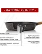 Miusco Non stick Frying Pan with Lid Natural Granite Coating Frying Pan Set 25cm & 30cm Premium PFOA Free Nonstick Skillets with Ergonomic Bakelite Cool Touch Handle Induction Compatible - B0895KNMLZO