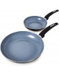 Tower T80300 Cerasure Induction Frying Pan Non-Stick Set Ceramic Coating Cookware Set with Cool Handles Graphite 2 Piece 20 28 cm - B00NSKW27SD