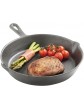 VonShef Cast Iron Skillet Pan Pre-Seasoned Oven Safe 10 inch Heavy Duty Frying Pan Easy Clean Non-Stick Pouring Lip & Hanging Loop All Hob Types & Induction Friendly Oven Safe to 250°C 25cm - B01MF6XU48Z