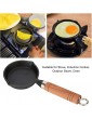 EVTSCAN Egg Pan Nonstick Paint Coating Scald Proof Handle Cast Iron Antirust Omelette Pan for Fried Egg Hot Oil - B09DYN6HV2G
