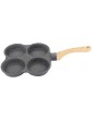 FBWSM Omelet Pan | 4 Hole Silver Dollar Pancake Pan | Non Stick | Heat‑Insulating Handle | Suitable for Egg Burger Breakfast Pancake - B09MQL4RHVW