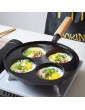 GQSJYM Cast Iron Skillet 8inch 4 Cup Omelette Pan for Home Breakfast Poached Egg Burger Color : Single pot Size : 25x25x2.5CM - B09NLFQYM6N