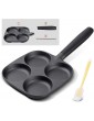GQSJYM Cast Iron Skillet 8inch 4 Cup Omelette Pan for Home Breakfast Poached Egg Burger Color : Black Size : 20x20x2.1CM - B09NLFXJ6WM