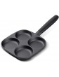 GQSJYM Cast Iron Skillet 8inch 4 Cup Omelette Pan for Home Breakfast Poached Egg Burger Color : Black Size : 20x20x2.1CM - B09NLFXJ6WM