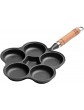 GQSJYM Cast Iron Skillet 8inch 5 Cup Omelette Pan for Home Breakfast Poached Egg Burger Color : Black Size : 20x20x2.5CM - B09NLFTN44U