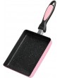 JUSTYINUO Tamagoyaki Pan Japanese Omelette Pan Non-Stick Coating Square Egg Pan To Make Omelets Or Crepes Pink Omelette pan Color : Pink - B09NDQ9974L