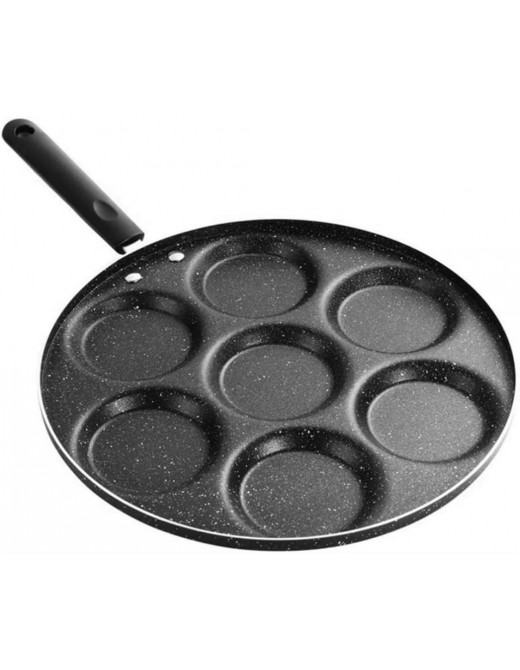 Mini Pancake Pan 7-hole Egg Frying Nonstick Pancake Maker Round Pancakes Griddle Mini Egg Poacher Grill Pan for Kids Kitchen - B09PVDYLMKB