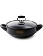 HONGYIFEI2021 soup pot Stovetop Ceramic Stew Pot High Temperature Resistant Casserole Soup Pot Stew Pan Stockpot Cooking Pot with Glass Lid 2.4L stock pots with lids - B09W2BX7KHR