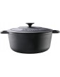 SKOTTSBERG Professional Cast Iron Casserole Dish with Knobs Diameter 28 cm 7 Litres Cast Iron High Rim with Handles for Crispy Roasting and Optimal Cooking for Gas Electric Ceramic or Induction - B09S6VY488I
