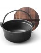Soup Pot 18cm Uncoated Thick Cast Iron Pot Portable Soup Pot Hanging Pot Induction Cooker Gas Gas Stove Open Flame Universal Outdoor Cookware - B09NNPL2R5I