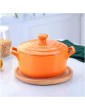 TSTSM Ceramic casserole with lid round ceramic casserole kitchen utensils-blue - B09SD4CWXRN