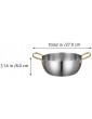 YARNOW Noodle Pot Korean Ramen Pot: Cooking Pasta Pot Kitchen Soup Stovetop Pot Stainless Steel Noodle Pan Cooker Seafood Pot with Handle 27X18X8CM - B09JNLH4QBK