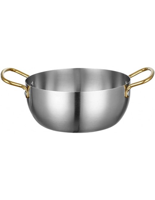 YARNOW Noodle Pot Korean Ramen Pot: Cooking Pasta Pot Kitchen Soup Stovetop Pot Stainless Steel Noodle Pan Cooker Seafood Pot with Handle 27X18X8CM - B09JNLH4QBK