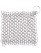 Cast Iron Cleaner Stainless Steel Cast Iron Cleaner Chainmail Scrubber for Cast Iron Pan Dutch Ovens Cast Iron Grill Scraper Skillet Scraper Silver - B09ZLG549YO