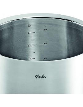 Fissler Pure-Profi Collection Stainless Steel Serving Pan Diameter 28 cm Lidless Frying Pan High Rim Uncoated Induction - B08HGJF7RHJ