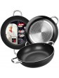 IBILI I-Chef Deep Frying Pan with Handle Aluminium Black Silver 28 x 28 x 6 cm - B0072WSRHCO