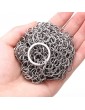 QSCVDEA Cast Iron Cleaner Stainless Steel Scourer，Stainless Steel Brush Cloth for Pots Pans and Bakeware Cast Iron Chainmail Scrubber Size:6×6inch - B09X5ZDCKWM