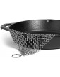 Stainless Steel Mesh Scourer ,Cast Iron Skillet Cleaner Chainmail Cleaning Scrubber for Skillet Wok Pot Pan 1pcs - B0B2CMLT61Q