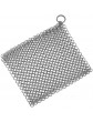 Stainless Steel Mesh Scourer ,Cast Iron Skillet Cleaner Chainmail Cleaning Scrubber for Skillet Wok Pot Pan 1pcs - B0B2CMLT61Q