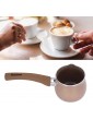 BOLORAMO Non Stick Milk Pan Rust Resistance Mini Milk Pot Small and Durable High Hardness Aluminum Alloy Kitchen Cooking Pot for Butter Milk for Melting ChocolateBrown - B09W1F6NYDN