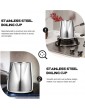 Cabilock 350ML Coffee Butter Milk Warmer Stainless Steel Melting Pot Saucepan Pot with Spout Milk Frothing Pitcher Turkish Coffee Maker - B093PJX5J9Z