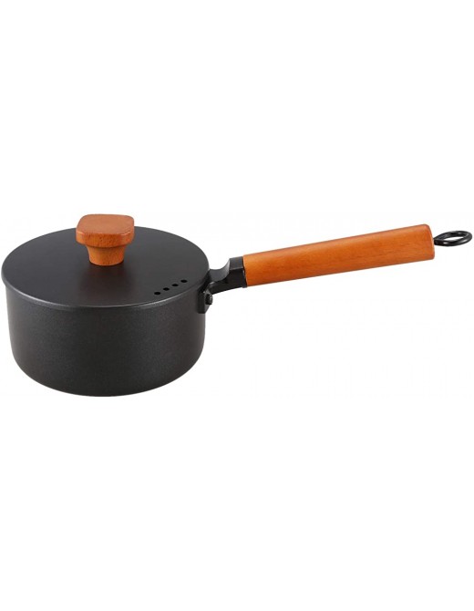 CUHAWUDBA 16cm 2L Cast Iron Cooking Soup Pot Milk Heating Stockpot Nonstick Pan Kitchen Stewpan Saucepan for Gas Induction Cooker - B07ZCH6TD2D