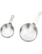 FLAMEER 2 Pieces Stainless Steel Saucepan Small Pan for Milk Eggs with Handle Kitchen Cooking Pot Perfect Combo 50ml and 100ml Stovetop Safe - B07HL7WHVFW