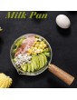 FLAMEER Glass Sauce Pan Milk Pan Wooden Handle Kitchenware for Cook Noodle Soup Heat Milk Mixed Salad Tea 600ml - B092M8YZNPW