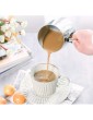 HSTYAIG Butter Warmers Coffee Pot Butter Milk Warmer Mini Butter Melting Pot with Spout 18 10 Tri-Ply Stainless Steel 12oz 370ml - B082TXS4LRL