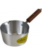 Klassic Combo Aluminium Cooking Saucepan Milk Pan with Heavy Gauge Wooden Handle 14cm & 17.5cm - B09YYQMG45N