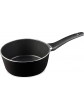 MasterChef Small Saucepan 16cm Non Stick Milk Pan for Induction Hob Gas & Electric Stoves Swiss Engineered Aluminium with Scratch Resistant Nonstick Coating Black - B08NDQP3JGI