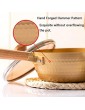 MGUOTP Gold Traditional Non-Stick Pot Japanese Cooking Pot with Glass Lid Milk Pan with Wooden Handle and Steamer Stainless Steel Instant Noodle Pot Milk Sauce Pan-20cm - B0B2WP4QKKN
