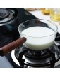 MGUOTP Milk Pans Glass Milk Pan Soup Pot Nonstick Pot Butter Warm Saucepan Pan Cookware with Wooden Handle Milk Pan Size : M - B0B2WPBXS3D