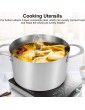 MGUOTP Milk Pot Stainless Steel with Lid Soup Pot for Food Prep Kitchen Cooking Home - B0B2WMRZ5XC