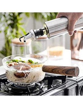 Mifive Glass Milk Pot with Wooden Handle 400Ml Cooking Pot for Salad Noodles Gas Stove Cookware - B08V57NPT4X